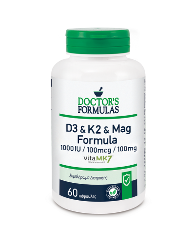 DOCTORS FORMULAS D3 1000IU & K2 100mcg & MAG 100mg FORMULA 60caps