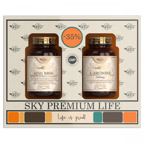 SKY PREMIUM LIFE PROMO KING EROS 60tabs & L-ARGININE 500mg 60tabs