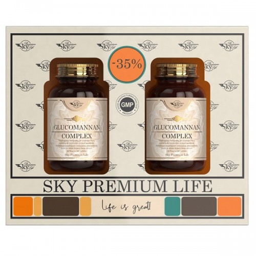 SKY PREMIUM LIFE PROMO GLUCOMANNAN COMPLEX 2x60tabs