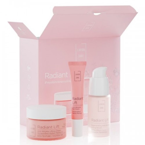 LAVISH CARE PROMO RADIANT LIFT ANTI-WRINKLE LIFTING CREAM RICH 50ml & EYE CREAM 15ml & REGENERATING LIFTING SERUM 30ml