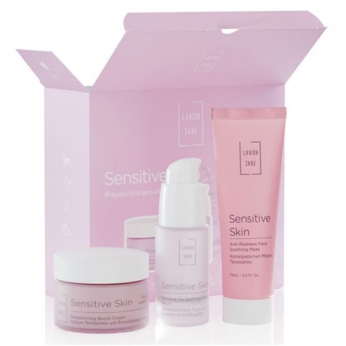 LAVISH CARE PROMO SENSITIVE SKIN REBALANCING BOOST CREAM (DAY) 50ml & ANTI-REDNESS FACE SOOTHING MASK 75ml & SENSITIVE FIX SOOTHING FACE SERUM 30ml