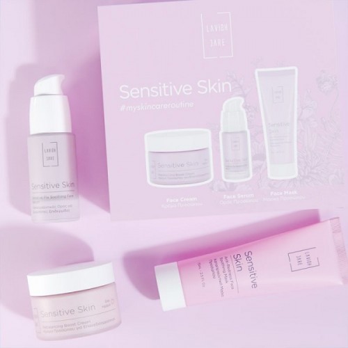 LAVISH CARE PROMO SENSITIVE SKIN REBALANCING BOOST CREAM (DAY) 50ml & ANTI-REDNESS FACE SOOTHING MASK 75ml & SENSITIVE FIX SOOTHING FACE SERUM 30ml