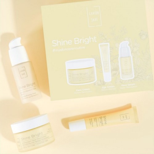 LAVISH CARE PROMO SHINE BRIGHT ANTIOXIDANT GLOW FACE CREAM 50ml & BRIGHTENING EYE CREAM 15ml & ANTI-OX VITAMIN C SERUM 30ml