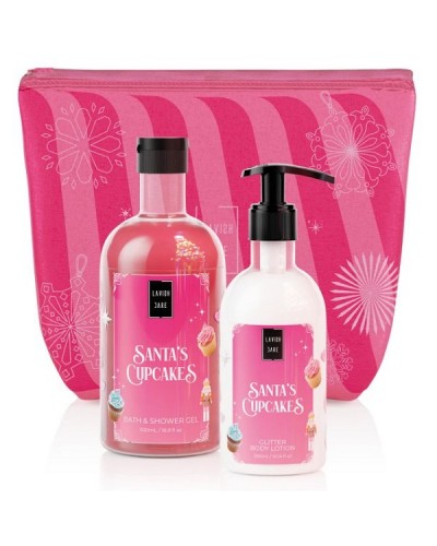 LAVISH CARE PROMO SANTA’S CUPCAKES BATH & SHOWER GEL 500ml & GLITTER BODY LOTION 300ml