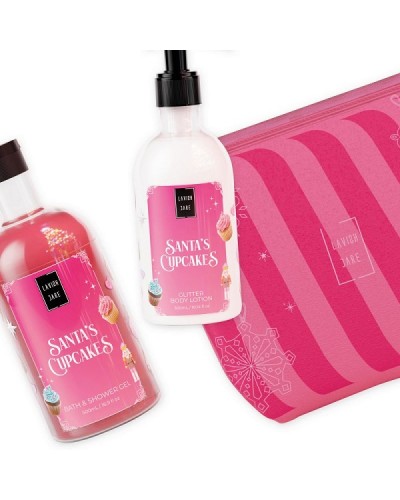 LAVISH CARE PROMO SANTA’S CUPCAKES BATH & SHOWER GEL 500ml & GLITTER BODY LOTION 300ml