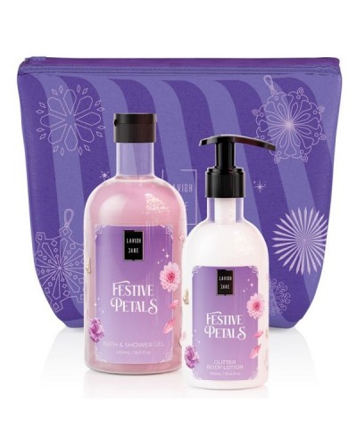 LAVISH CARE PROMO FESTIVE PETALS BATH & SHOWER GEL 500ml & GLITTER BODY LOTION 300ml