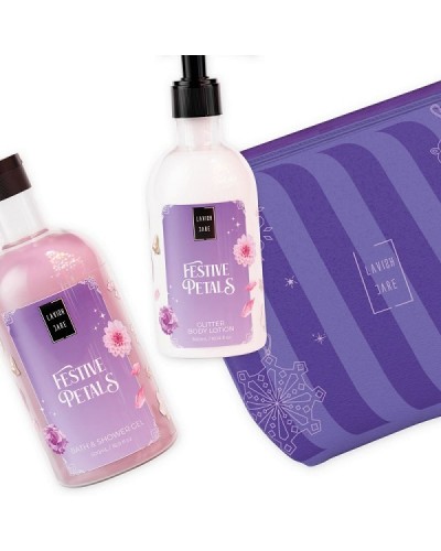 LAVISH CARE PROMO FESTIVE PETALS BATH & SHOWER GEL 500ml & GLITTER BODY LOTION 300ml