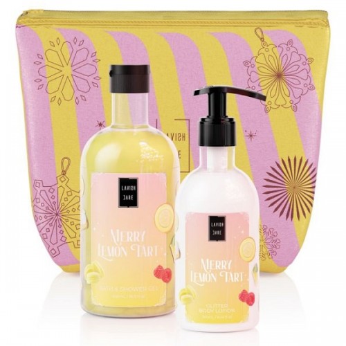 LAVISH CARE PROMO MERRY LEMON TART BATH & SHOWER GEL 500ml & GLITTER BODY LOTION 300ml