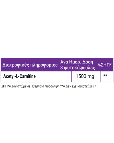 FULL HEALTH ACETYL L CARNITINE 500mg 60Vcaps