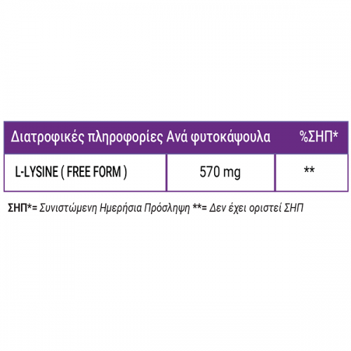 FULL HEALTH L-LYSINE 570mg 120Vcaps