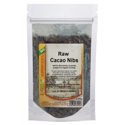 HEALTH TRADE RAW CACAO NIBS ORGANIC 250GR