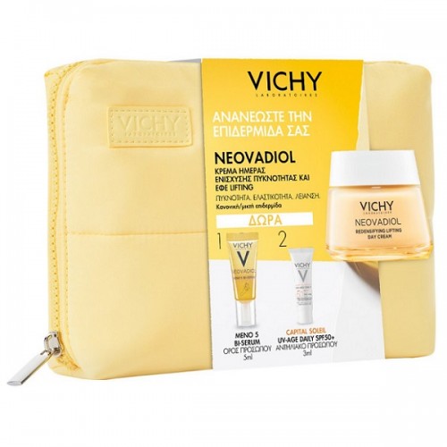 VICHY PROMO NEOVADIOL PERI-MENOPAUSE REDENSIFYING PLUMPING DAY CREAM NORMAL COMBINATION SKIN 50ml & ΔΩΡΟ MENO 5 BI-SERUM 5ml & CAPITAL SOLEIL SPF50+ 3ml