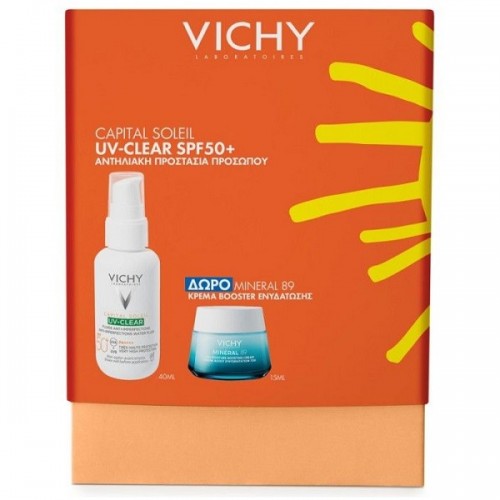 VICHY PROMO CAPITAL SOLEIL UV-CLEAR SPF50+ 40ml & ΔΩΡΟ MINERAL 89 72h MOISTURE BOOSTING CREAM 15ml