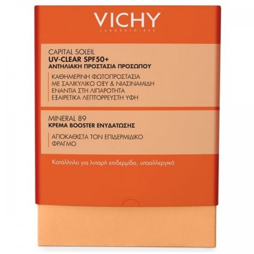 VICHY PROMO CAPITAL SOLEIL UV-CLEAR SPF50+ 40ml & ΔΩΡΟ MINERAL 89 72h MOISTURE BOOSTING CREAM 15ml