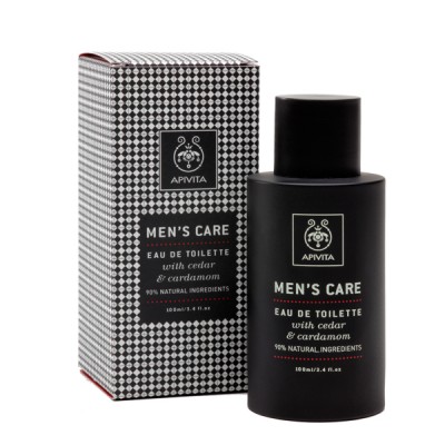 APIVITA MENS CARE EAU DE TOILETTE ΜΕ ΚΕΔΡΟ & ΚΑΡΔΑΜΟ 100ML