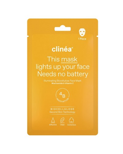 CLINEA ILLUMINATING BIOCELLULOSE FACE MASK 1τμχ