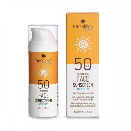 MESSINIAN SPA SUN FACE SUNSCREEN MATTE EFFECT 50spf 50ml