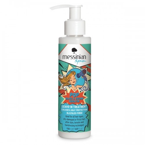 MESSINIAN SPA POP OLIVE & VEGAN KERATIN LEAVE-IN TREATMENT COLOUR & HEAT PROTECTION 150ml