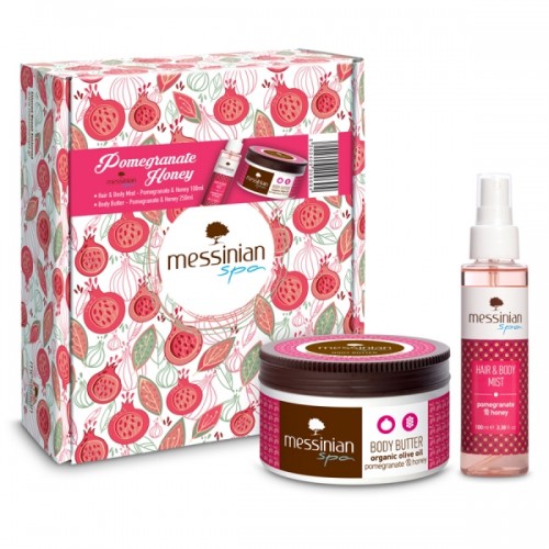 MESSINIAN SPA PROMO POMEGRANATE & HONEY HAIR & BODY MIST 100ml & BODY BUTTER 250ml