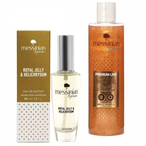 MESSINIAN SPA PROMO EAU DE PARFUM  ROYAL JELLY & HELICHRYSUM 50ml & ΔΩΡΟ SHOWER GEL ROYAL JELLY & HELICHRYSUM 300ml