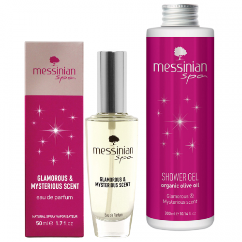 MESSINIAN SPA PROMO EAU DE PARFUM GLAMOROUS & MYSTERIOUS 50ml & ΔΩΡΟ SHOWER GEL GLAMOROUS & MYSTERIOUS 300ml