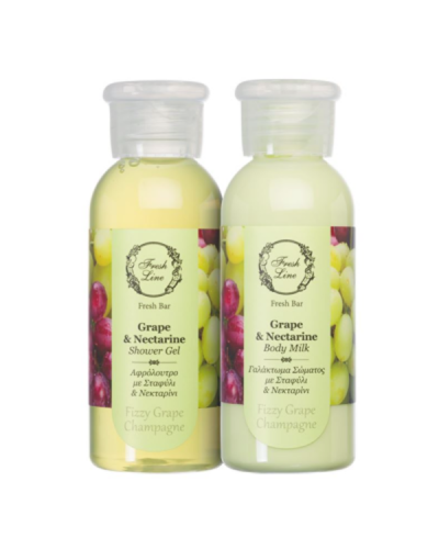 FRESH LINE PROMO GRAPE & NECTARINE SHOWER GEL 100ml & BODY MILK 100ml