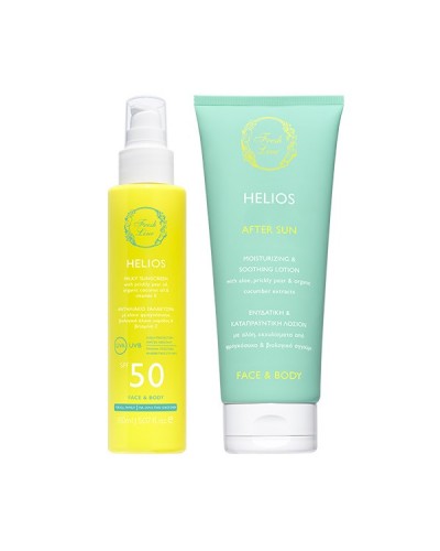 FRESH LINE PROMO HELIOS MILKY SUNSCREEN SPF50 FOR FACE & BODY 150ml & AFTER SUN LOTION FOR FACE & BODY 200ml