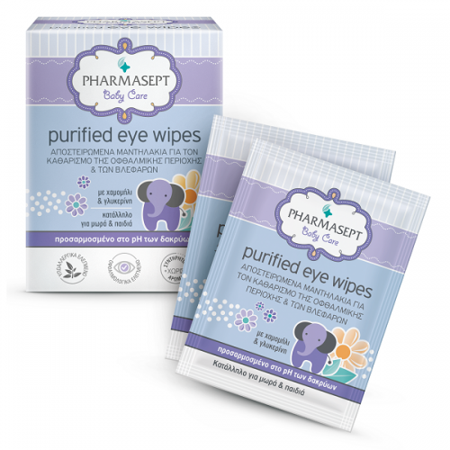 PHARMASEPT BABY CARE PURIFIED EYE WIPES 10τμχ