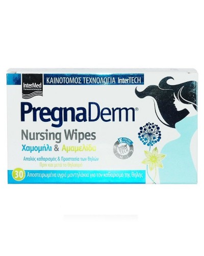 INTERMED PREGNADERM NURSING WIPES 30τμχ