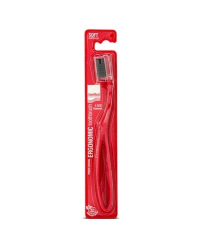 INTERMED PROFESSIONAL ERGONOMIC TOOTHBRUSH SOFT - RED 1τμχ