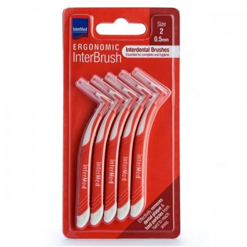 INTERMED ERGONOMIC INTERBRUSH ΜΕΣΟΔΟΝΤΙΑ Size 2 - 0.5mm 5τμχ