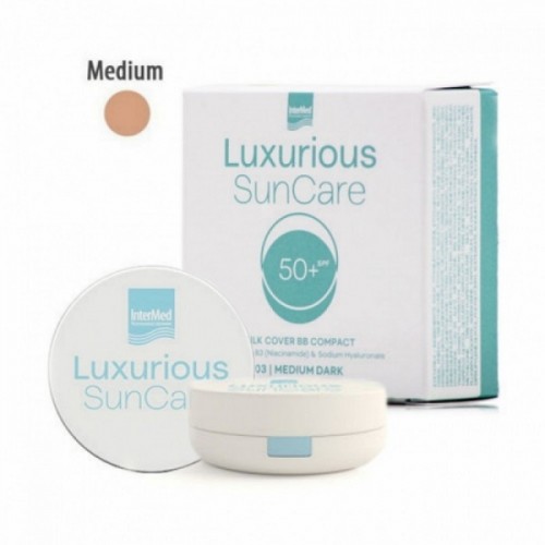 INTERMED LUXURIOUS SUN CARE SILK COVER BB COMPACT SPF50+ 12g MEDIUM