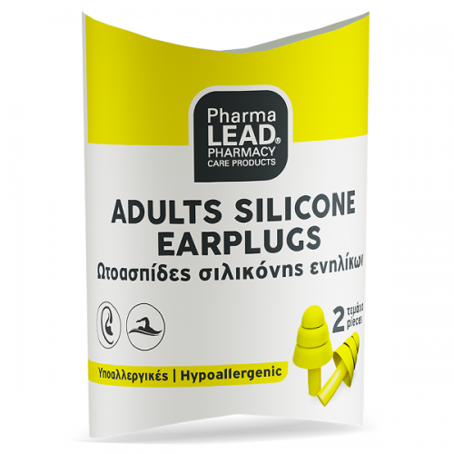 PHARMALEAD ADULTS SILICONE EARPLUGS ΩΤΟΑΣΠΙΔΕΣ ΣΙΛΙΚΟΝΗΣ ΕΝΗΛΙΚΩΝ 2τμχ