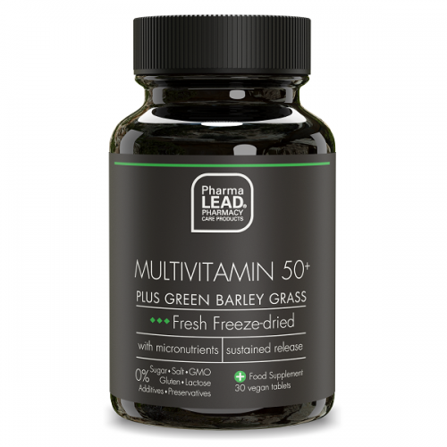 PHARMALEAD MULTIVITAMIN 50+ PLUS GREEN BARLEY GRASS 30caps