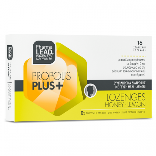 PHARMALEAD PROPOLIS PLUS PASTILLES HONEY-LEMON 16 Lozenges