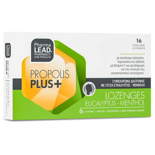 PHARMALEAD PROPOLIS PLUS PASTILLES EUCALYPTUS-MENTHOL 16 Lozenges