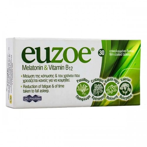 UNI-PHARMA EUZOE MELATONIN & VITAMIN B12 30tabs