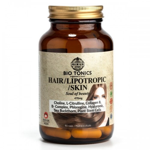 BIO TONICS HAIR LIPOTROPIC SKIN 470mg 90Veg caps