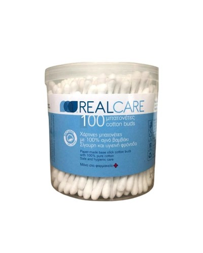 REALCARE ΜΠΑΤΟΝΕΤΕΣ ΑΠΟ 100% ΑΓΝΟ ΒΑΜΒΑΚΙ 100τμχ