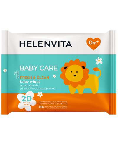 HELENVITA BABY FRESH & CLEAN WIPES ΜΩΡΟΜΑΝΤΗΛΑ 20τμχ