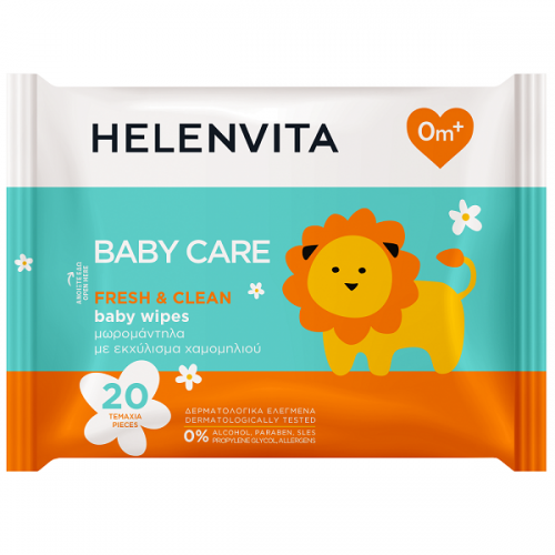 HELENVITA BABY FRESH & CLEAN WIPES ΜΩΡΟΜΑΝΤΗΛΑ 20τμχ