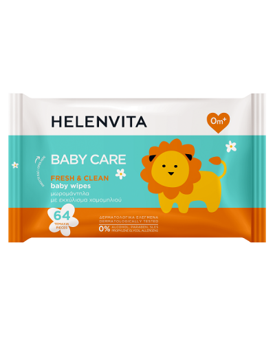 HELENVITA BABY FRESH & CLEAN WIPES ΜΩΡΟΜΑΝΤΗΛΑ 64τμχ