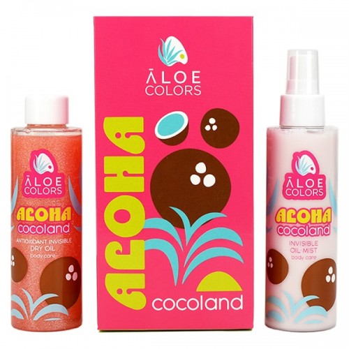 ALOE+COLORS PROMO ALOHA COCOLAND INVISIBLE OIL MIST 150ml & ANTIOXIDANT INVISIBLE DRY OIL 150ml