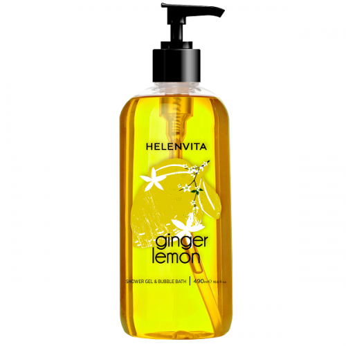 HELENVITA SHOWER GEL & BUBBLE BATH GINGER LEMON 490ml