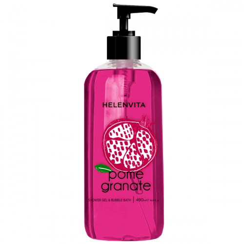 HELENVITA SHOWER GEL & BUBBLE BATH POMEGRANATE 490ml