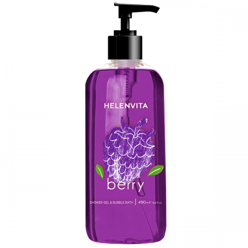 HELENVITA SHOWER & BUBBLE BATH GEL BERRY 490ml