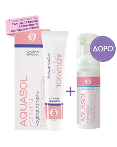 AQUASOL FEMINA PROMO VAGINAL ATROPHY CREAM 30ml & ΔΩΡΟ INTIMATE CLEANSING FOAM 40ml