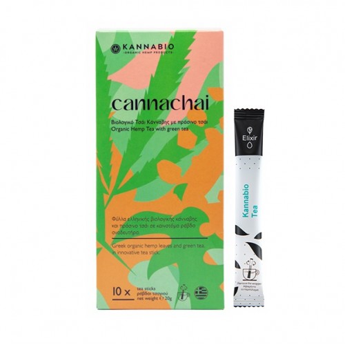 KANNABIO CANNACHAI ORGANIC HEMP TEA WITH GREEN TEA 10τμχ