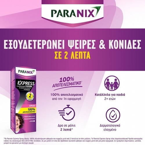 PARANIX EXPRESS SRAY 95ml + ΚΤΕΝΑ