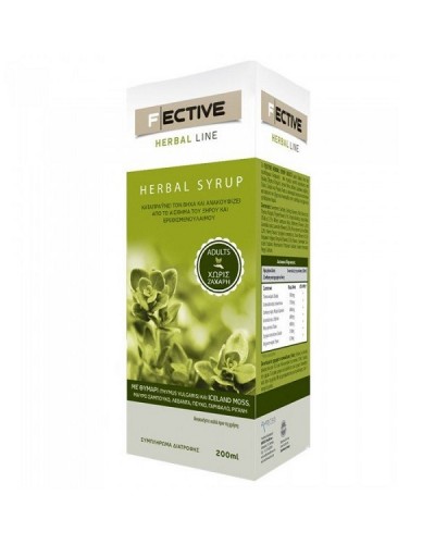 F ECTIVE HERBAL SYRUP ADULTS SUGAR FREE 150ml